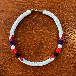 Sseko Designs Beaded collar necklace. Summer 2017 jewelry capsule collection